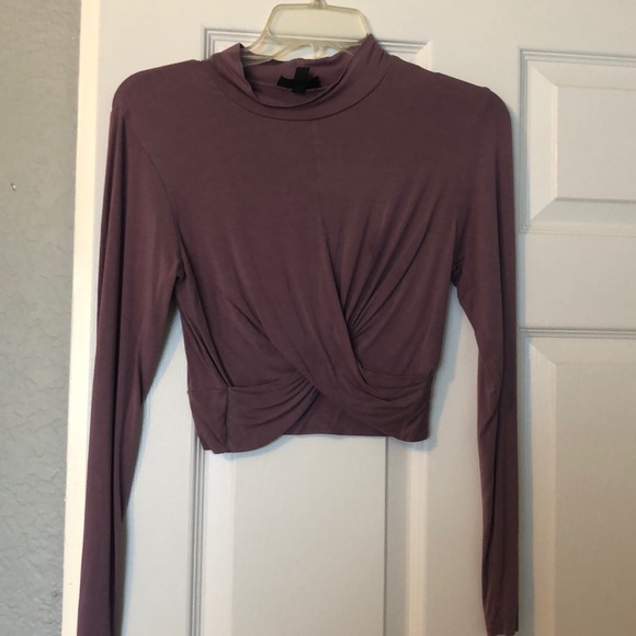 Topshop Tops - Topshop Mauve Crop Top